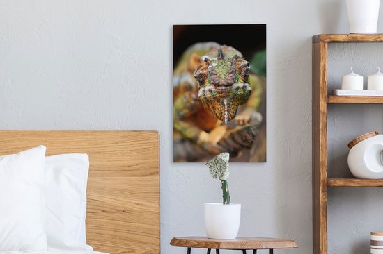 Toile - Caméléon en exploration - 20x30 cm - Décoration
