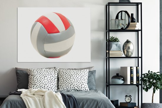 Canvas schilderij 120x90 cm - Wanddecoratie Handbal op witte achtergrond - Muurdecoratie woonkamer - Slaapkamer decoratie - Kamer accessoires - Schilderijen op canvas
