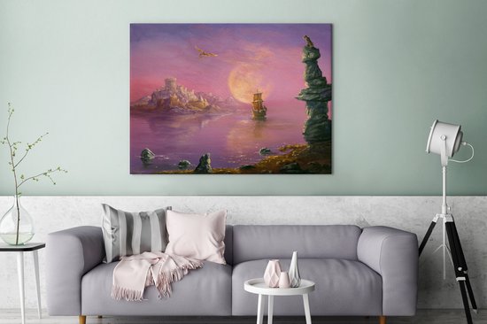 Peinture à l'huile 120x90 cm - Tirage photo sur toile (Décoration murale salon / chambre)