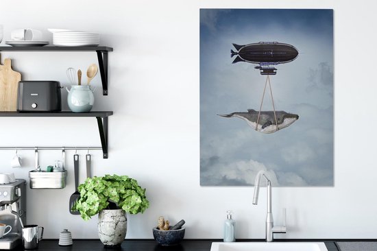 Zeppelin traîne toile de baleine 2cm 60x80 cm - Tirage photo sur toile (Décoration murale salon / chambre)