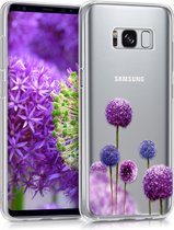 kwmobile telefoonhoesje voor Samsung Galaxy S8 - Hoesje voor smartphone in roze / paars / transparant - Wilde Bloemen design