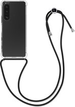 kwmobile telefoonhoesje compatibel met Sony Xperia 5 III - Hoesje met koord - Back cover in transparant