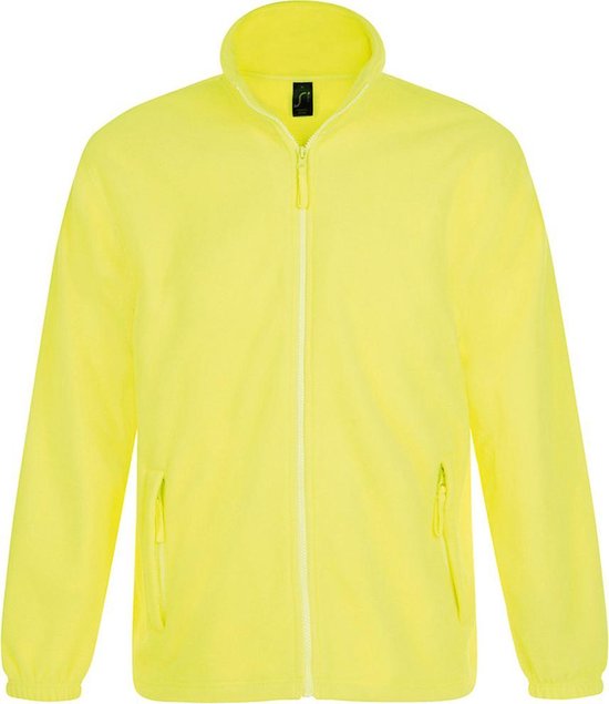 SOLS Heren North Full Zip Outdoor Fleece Jacket (Neon geel)