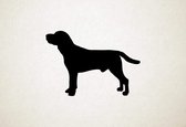 Silhouette hond - Beagle - M - 60x86cm - Zwart - wanddecoratie