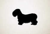Silhouette hond - Cesky Terrier - M - 59x90cm - Zwart - wanddecoratie