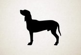 Silhouette hond - Chien Francais Blanc Et Orange - L - 75x85cm - Zwart - wanddecoratie