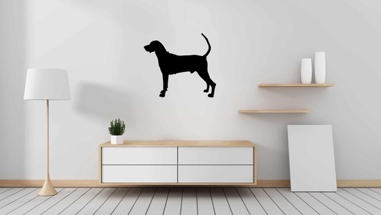 Silhouette chien - Redbone Coonhound - L - 75x84cm - Zwart - décoration murale