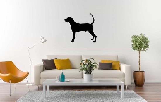 Silhouette chien - Redbone Coonhound - L - 75x84cm - Zwart - décoration murale