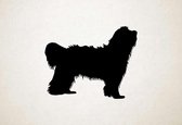 Silhouette hond - Schapendoes - Schapendoes - L - 75x95cm - Zwart - wanddecoratie