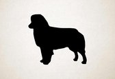 Silhouette hond - Miniature American Shepherd - Miniatuur Amerikaanse herder - S - 45x52cm - Zwart - wanddecoratie