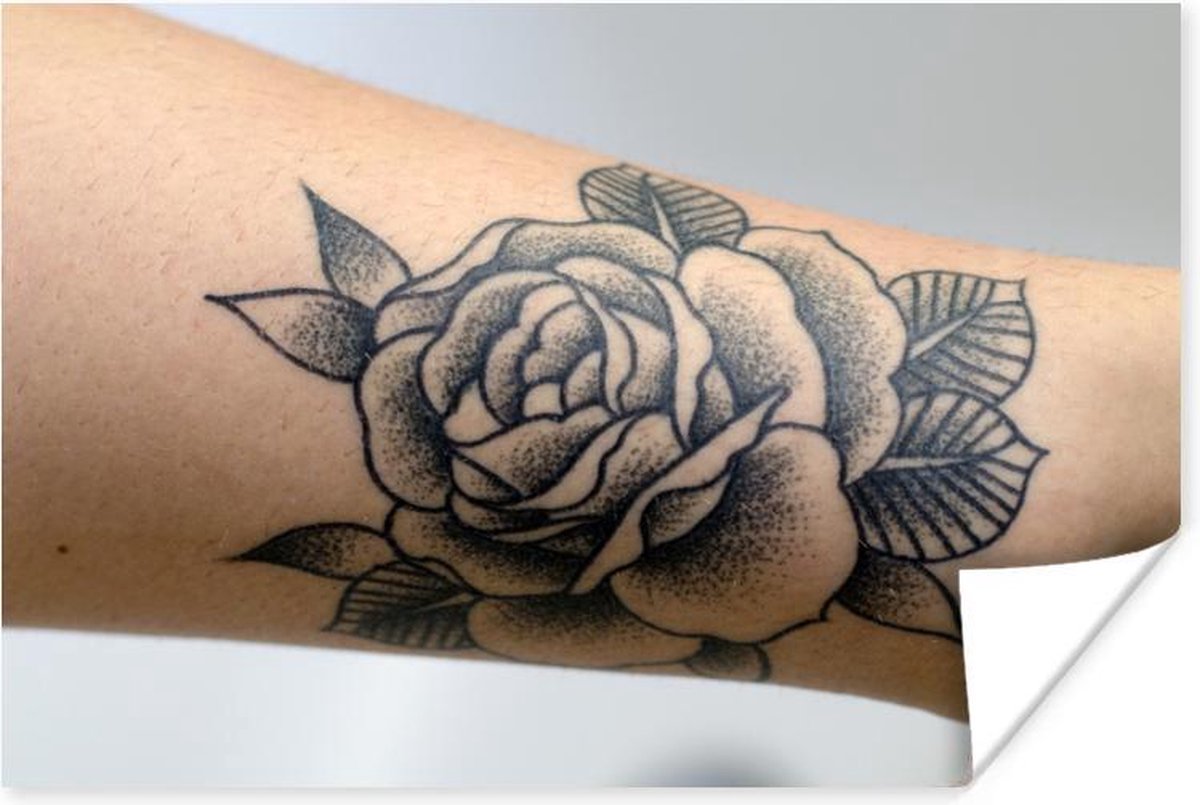 - tattoo van een roos - 30x20 cm bol.com