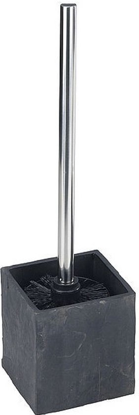 Wenko Toiletborstel En Houder Polyresin 10 X 39 Cm Antraciet