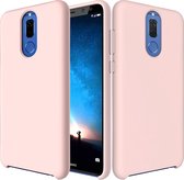 Effen kleur vloeibare siliconen dropproof beschermhoes voor Huawei Mate 10 Lite (roze)