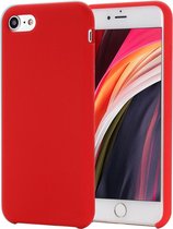 Voor iPhone SE 2020 schokbestendige volledige dekking siliconen zachte beschermhoes (rood)