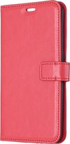 Voor Huawei P30 Lite Crazy Horse Texture Horizontaal Flip Leren Case met Houder & Kaartsleuven & Portemonnee & Fotolijst (rood)