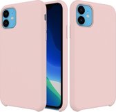 Effen kleur vloeibare siliconen schokbestendig hoesje voor iPhone 11 (roze)