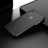 Shockproof Frosted PC + TPU Case voor iPhone XR (zwart)