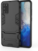 Voor Galaxy S20 + schokbestendige PC + TPU-beschermhoes met onzichtbare houder (zwart)