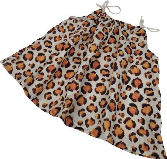 tinymoon Filles Top Soft Nature Leopard – modèle Tie Flare – Papaya – Papaya – Taille 110/116