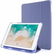 Voor iPad Air 2 Airbag Horizontale Flip Leather Case met drievoudige houder en pennenhouder (paars)