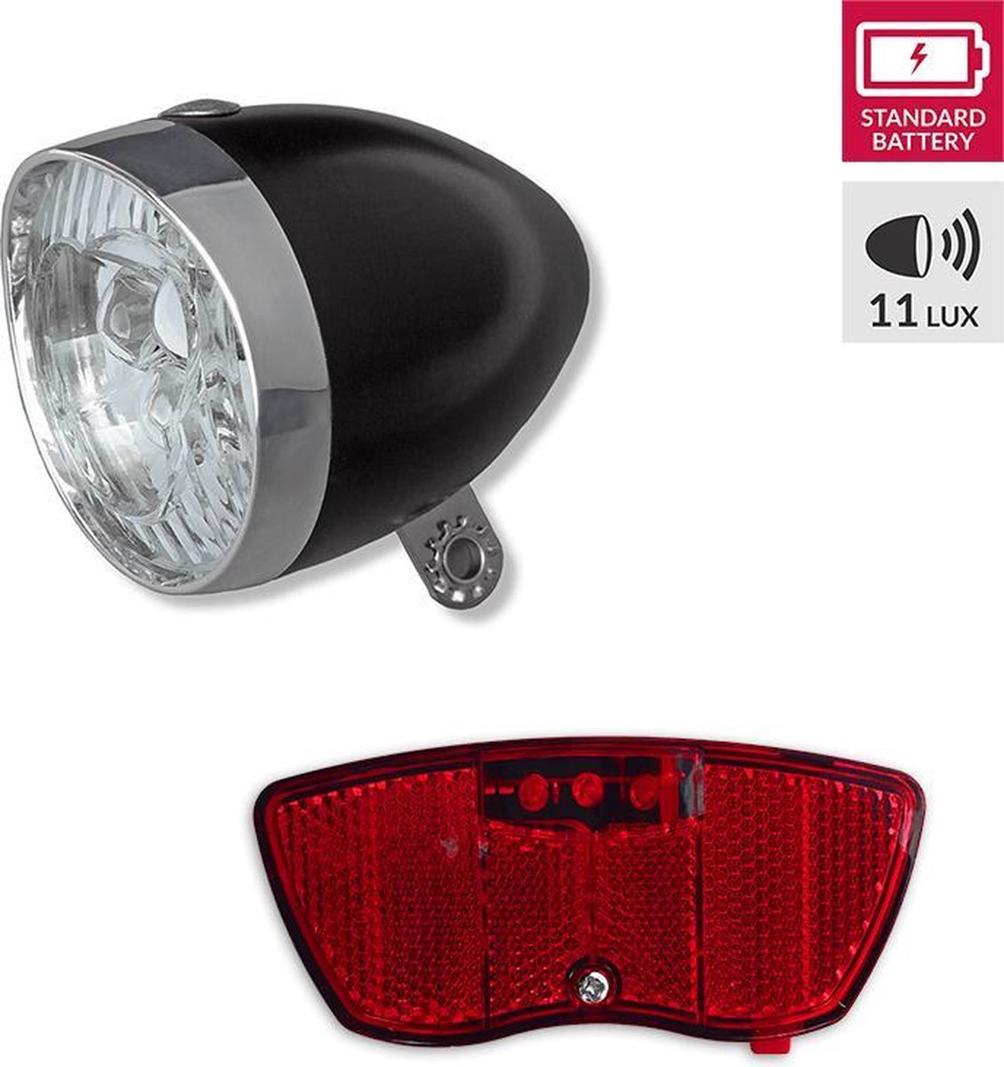 Verlichtingsset Retro Koplamp Met Reflector Achterlicht