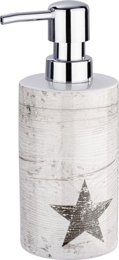 Wenko Zeepdispenser Star 360 Ml 7 X 18 Cm Keramiek Taupe