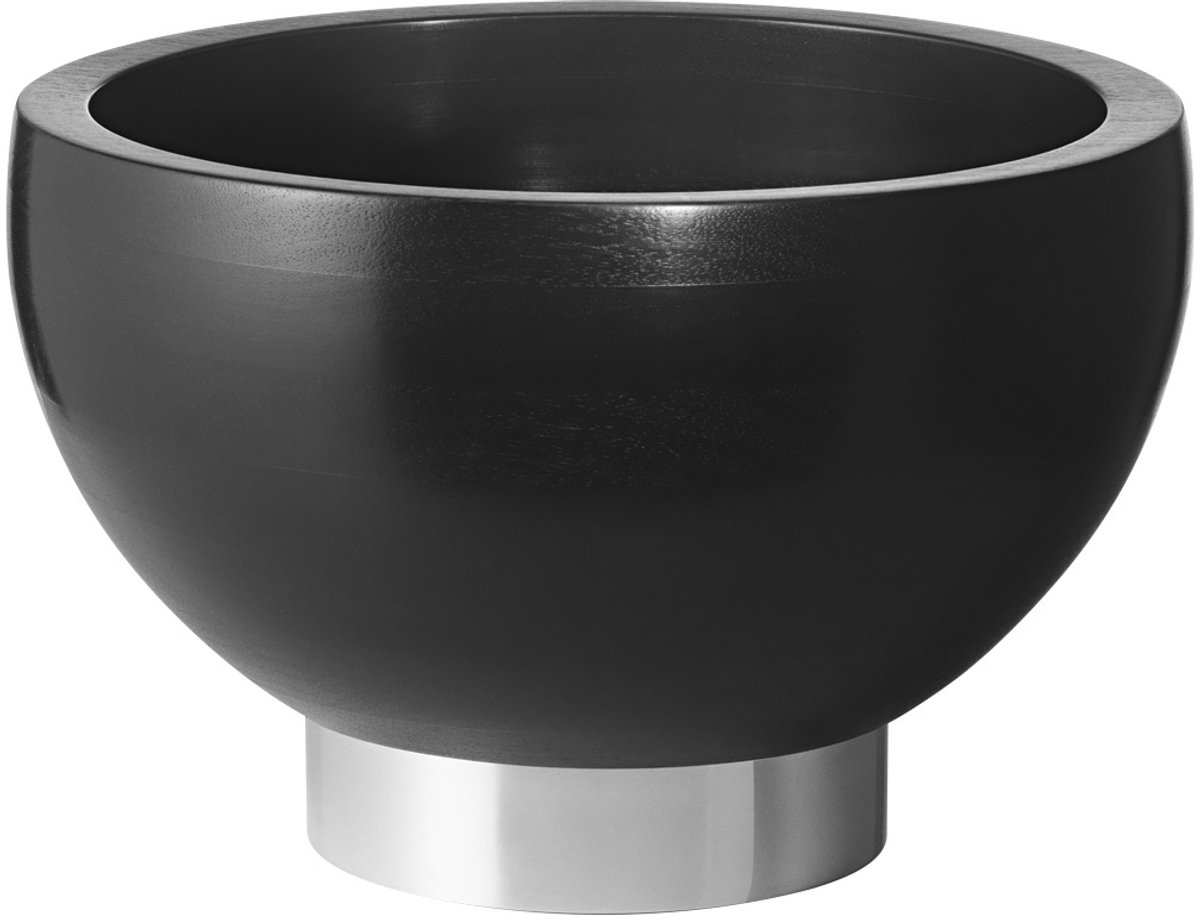 Georg Jensen Icons Søren Serveerschaal - Ø 18,5 - Hoogte 12,1 cm - Essenhout/RVS
