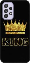 - ADEL Siliconen Back Cover Softcase Hoesje Geschikt voor Samsung Galaxy A72 - King Koning