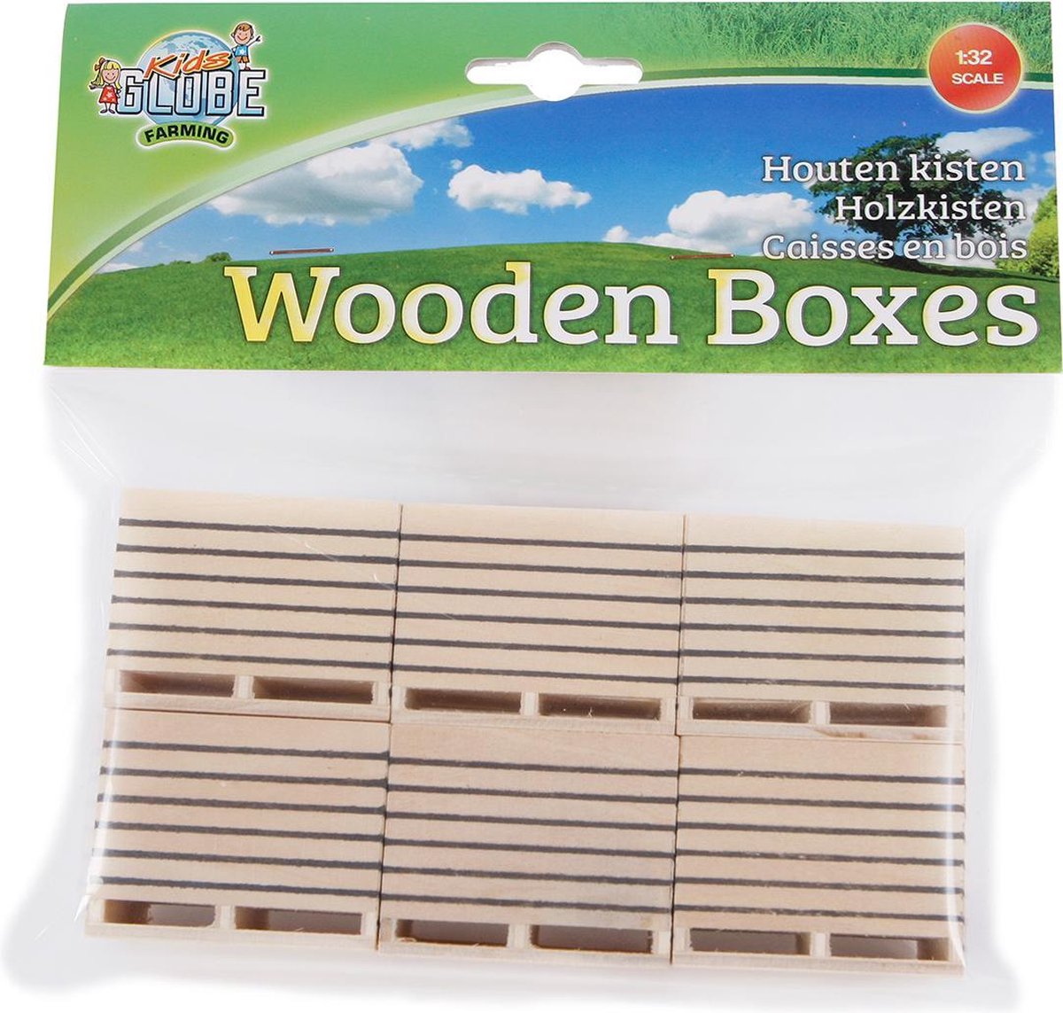 Haushalt International Fruit Horde with Wheels, Wood, Stacking Box