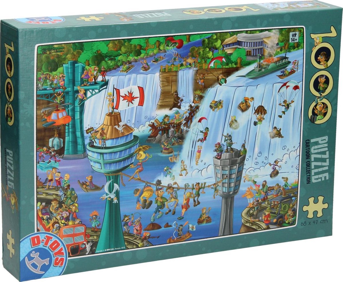 D-Toys puzzel Cartoon Niagara Falls 1000 stukjes legpuzzel volwassenen.