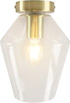 Olucia Marwin - Plafondlamp - Goud/Transparant - E27