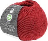 Lana Grossa Cool Wool Big Mélange Gots 50 gram Rood Nr 215