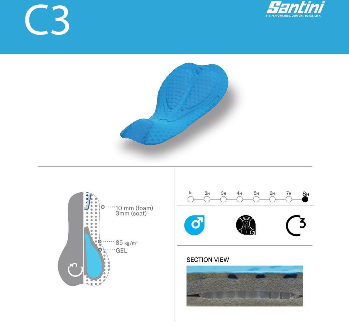 Santini Adapt BibTights C3 Maat 4XL bol