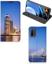 Hoesje Xiaomi Poco M3 | Redmi 9T Telefoonhoesje Tekst Erasmusbrug Rotterdam