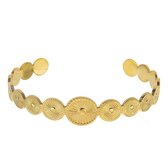 Juleeze Armband Dames 15 cm Goudkleurig Metaal Rond Armbandjes Sieraden Dames
