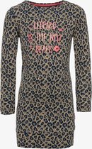 TwoDay meisjes jurk met luipaardprint - Bruin - Maat 122