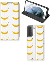Telefoon Hoesje Geschikt voor Samsung Galaxy S21 FE Flip Cover Banana
