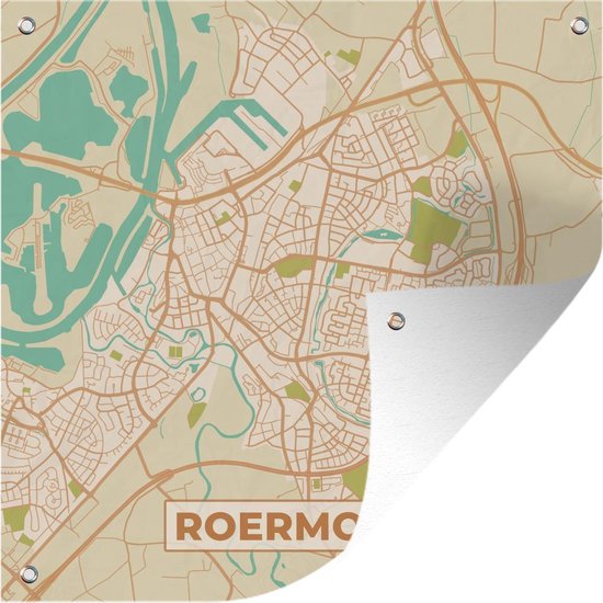 Posters de jardin Carte - Roermond - Vintage - 50x50 cm