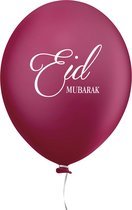 Ramadan decoratie: Eid mubarak ballonnen Bordeaux/paars