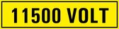 11500 volt sticker 60 x 15 mm