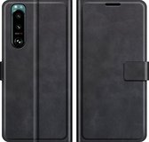 Sony Xperia 5 III Hoesje - Mobigear - Wallet Serie - Kunstlederen Bookcase - Zwart - Hoesje Geschikt Voor Sony Xperia 5 III