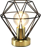 Olucia Jochem - Industriële Tafellamp - Metaal - Goud;Zwart