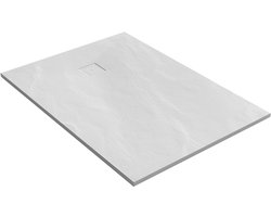 Douchebak Sanitop Just Creating Relievo Crag 100x160 cm Mat Wit