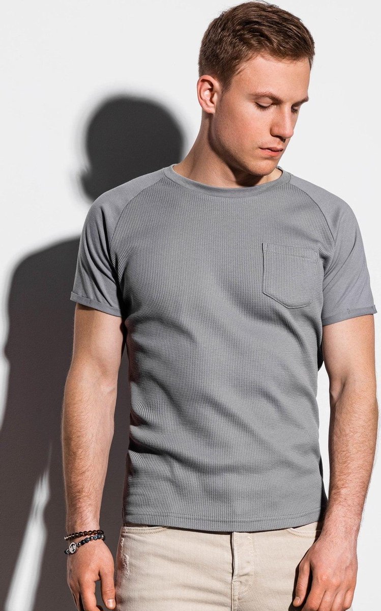 Ombre - heren T-shirt grijs - S1182