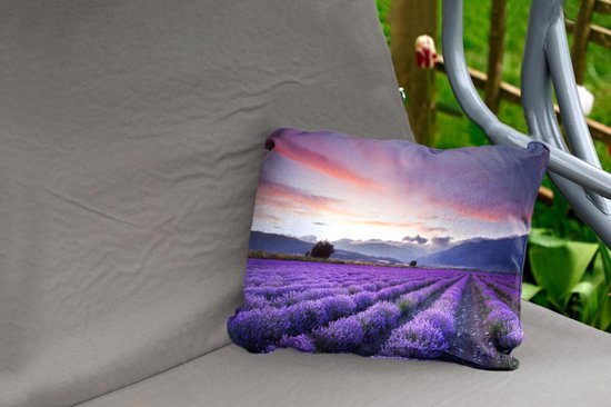 Coussins d'extérieur - Jardin - Coucher de soleil sur lavandes - 50x30 cm