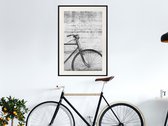 Artgeist - Schilderij - Bicycle Leaning Against The Wall - Multicolor - 40 X 60 Cm