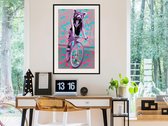 Artgeist - Schilderij - Extraordinary Cyclist - Multicolor - 30 X 45 Cm