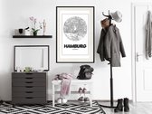 Poster - City Map: Hamburg (Round)-30x45