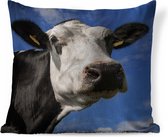 Sierkussens - Kussen - Een Friese koe met een witte kop - 60x60 cm - Kussen van katoen