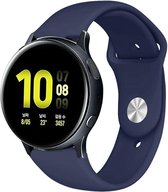 Siliconen Smartwatch bandje - Geschikt voor  Samsung Galaxy Watch Active sport band - donkerblauw - Horlogeband / Polsband / Armband